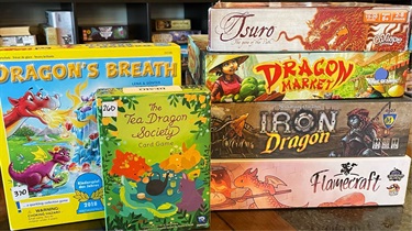 Stack of board games