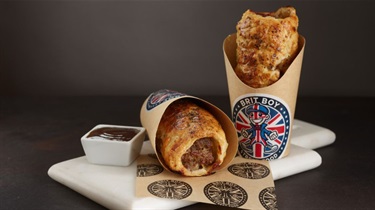 Traditional sausage rolls from Brit Boy Street Food