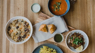 Table spread of dishes from Sohaila's Kitchen