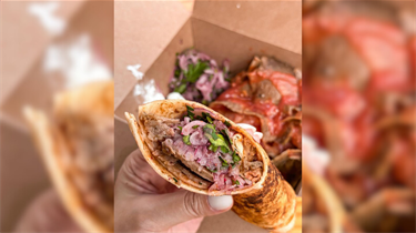 Close up of Turkish cuisine from pop-up restaurant KC doner. Photo by Instagram user @feedmeanniething.