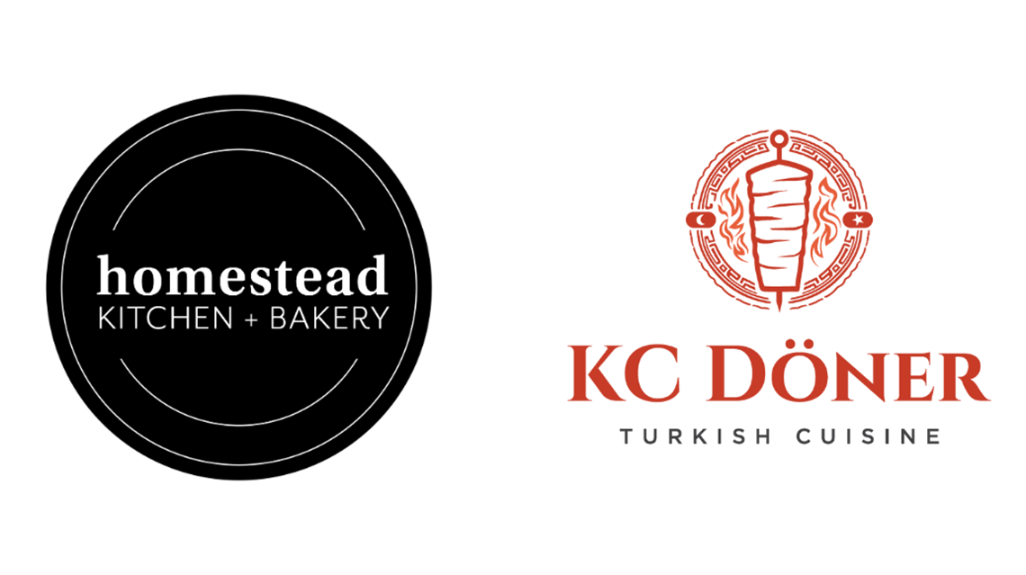 Public Market merchant logos for Homestead Kitchen + Bakery and KC Doner.