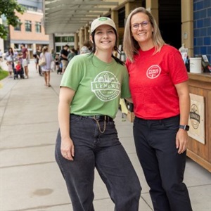 Lenexa Public Market Manager Tessa Adcock and Lenexa Farmers Market Manager Hailey Tassone 